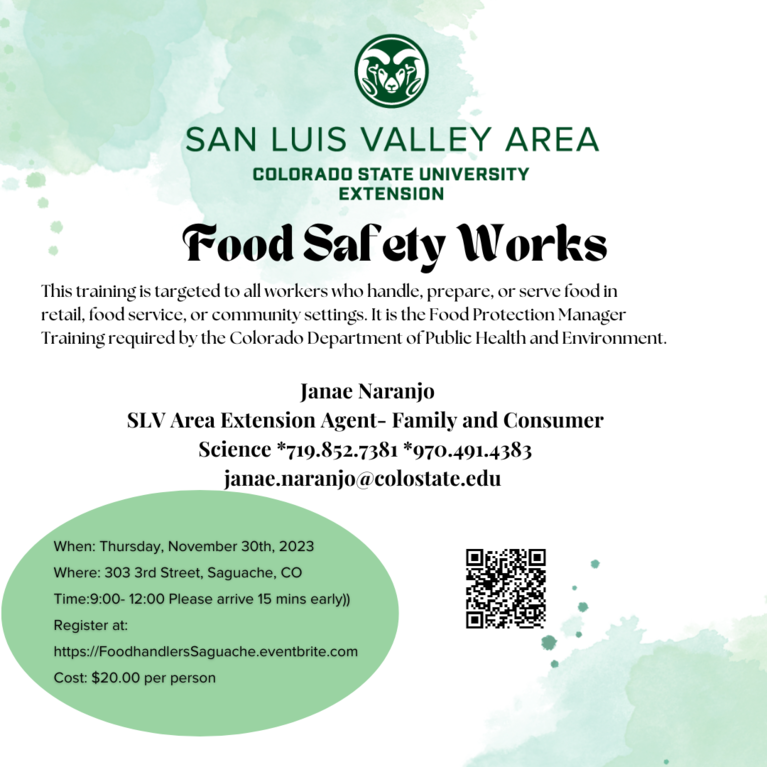SLV Exstension Food Safety Works Flyer 